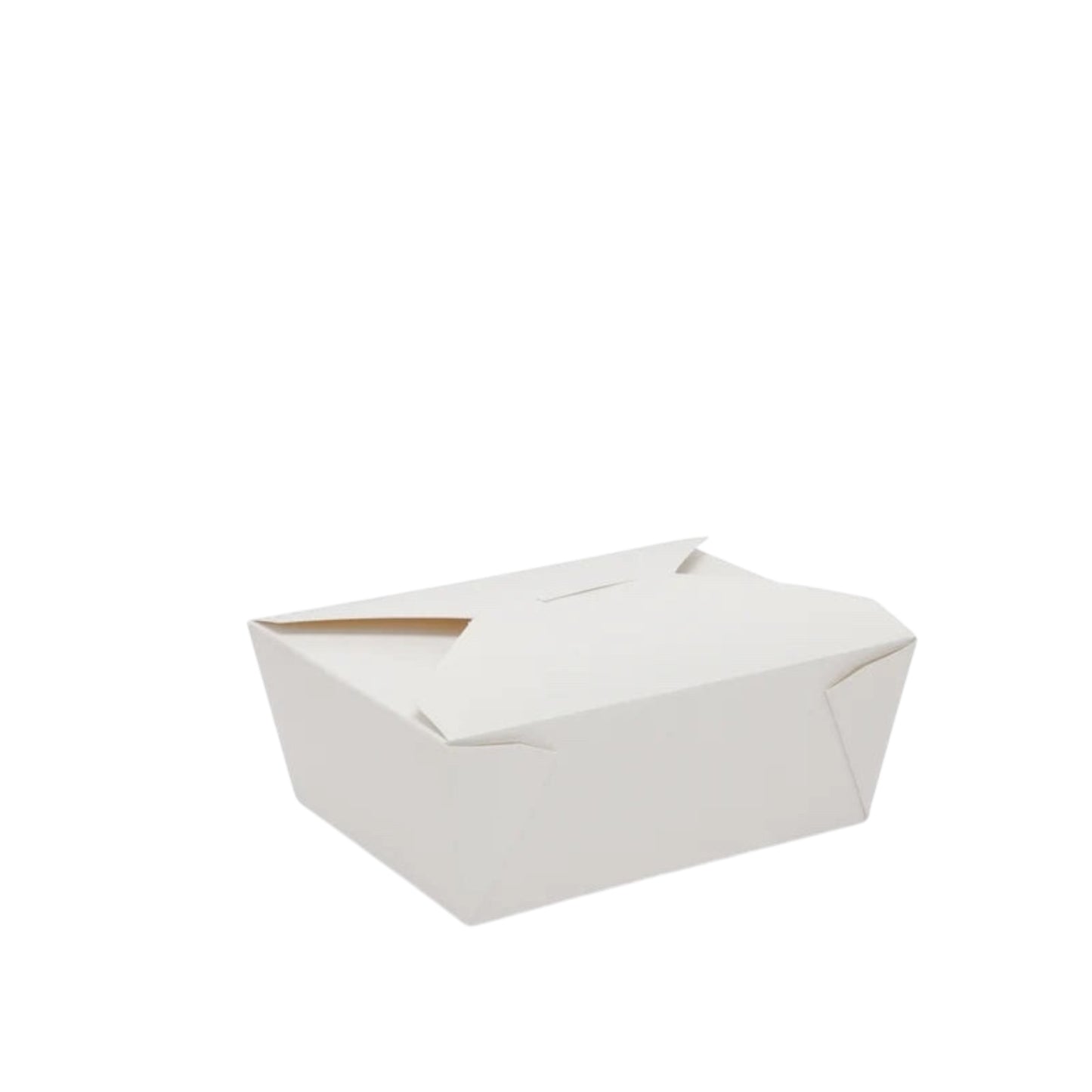 WHITE COMPOSTABLE LEAKPROOF CONTAINER No8 (1324cc 152/170x120/137x64mm)