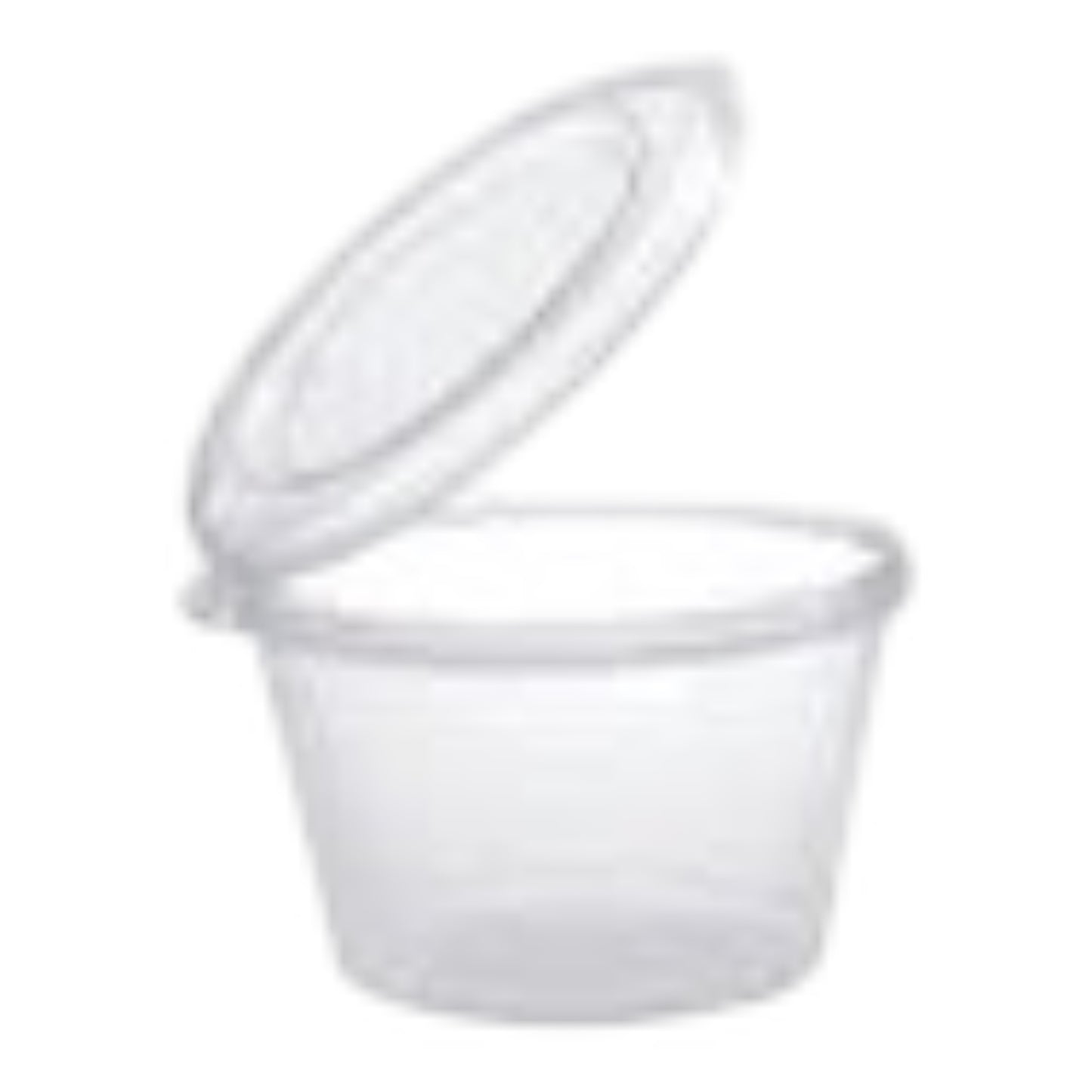Hinged Round Clear Sauce Pot 1oz