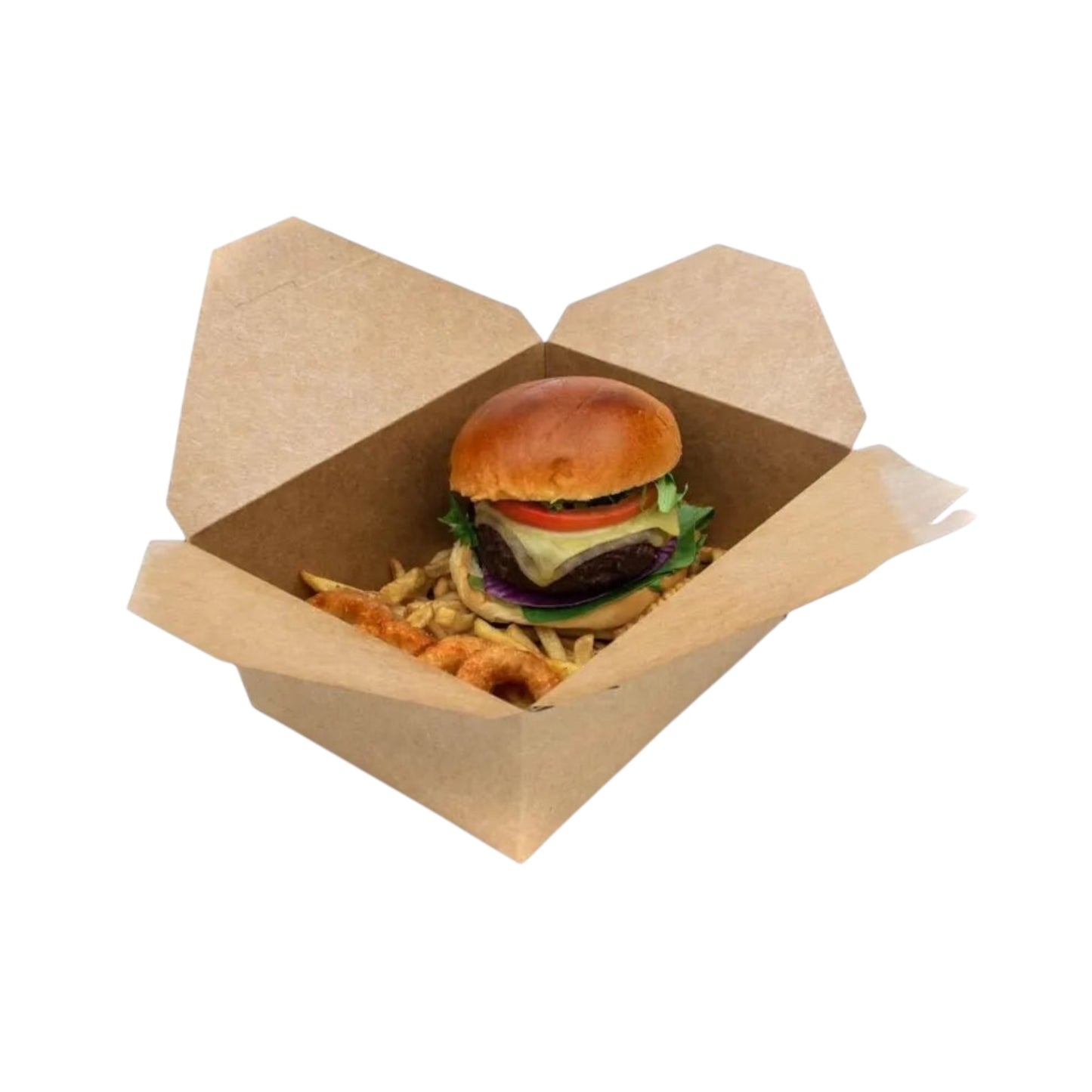 KRAFT COMPOSTABLE LEAKPROOF CONTAINER No8