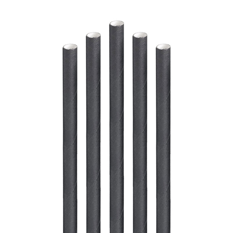 BLACK PAPER STRAWS 6mm
