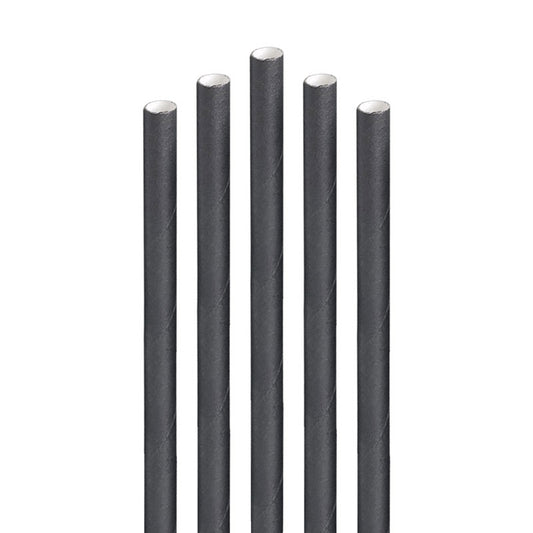 BLACK PAPER STRAWS 6mm