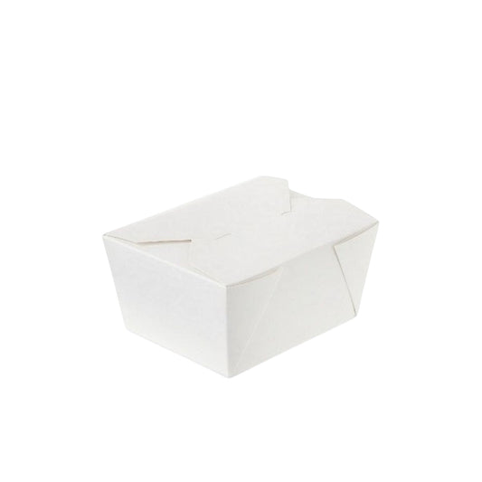 WHITE COMPOSTABLE LEAKPROOF CONTAINER No1 ( 750cc 110/127x90/106x65mm )