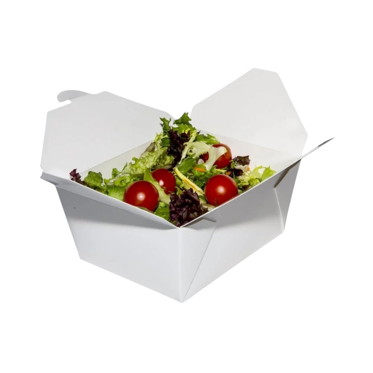 WHITE COMPOSTABLE LEAKPROOF CONTAINER No1 ( 750cc 110/127x90/106x65mm )
