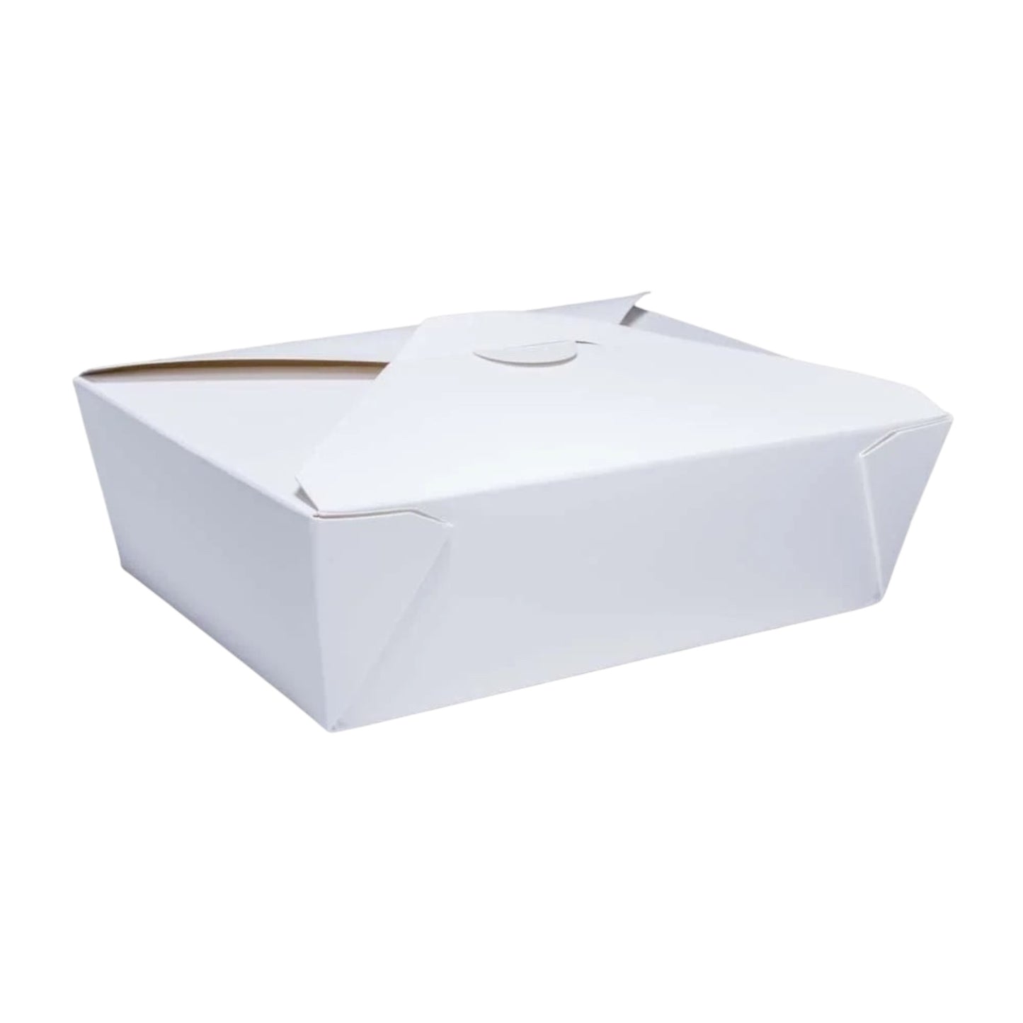 WHITE COMPOSTABLE LEAKPROOF CONTAINER No3 (1965cc 192/215x140/155x65mm)
