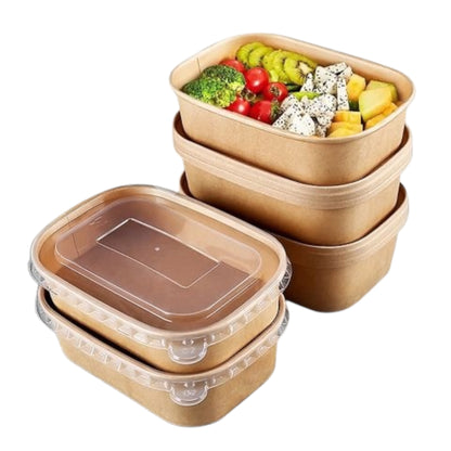 RECTANGULAR KRAFT FOOD CONTAINER