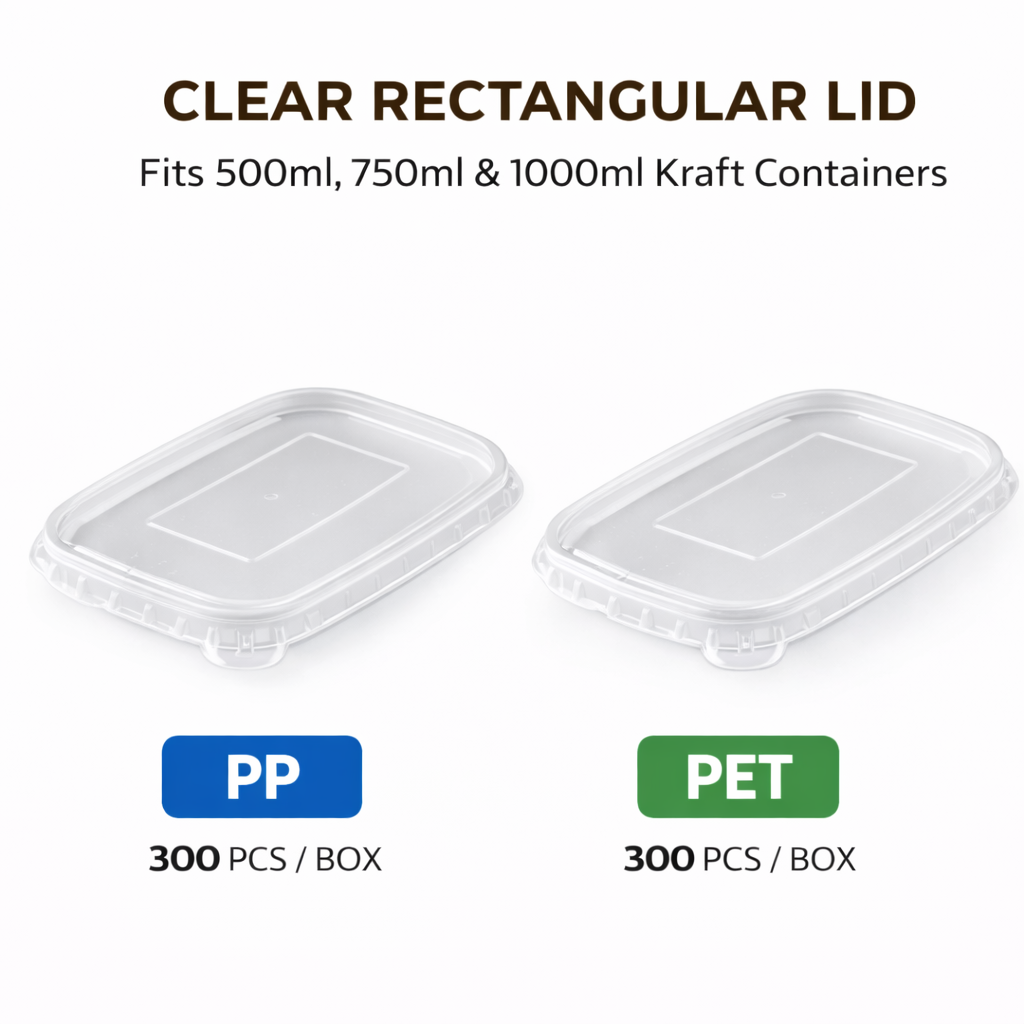 CLEAR PP/PET RECTANGULAR LID