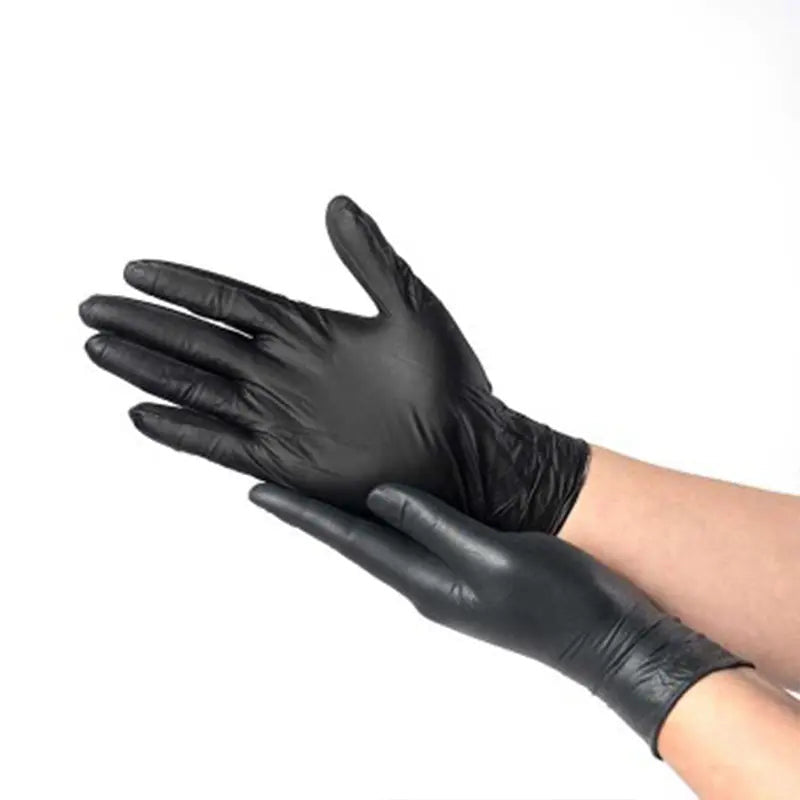 BLACK GLOVES NITRILE POWDER FREE LARGE