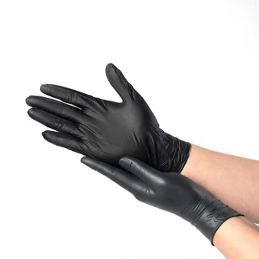 BLACK GLOVES NITRILE POWDER FREE LARGE