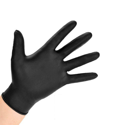 BLACK GLOVES NITRILE POWDER FREE MEDIUM