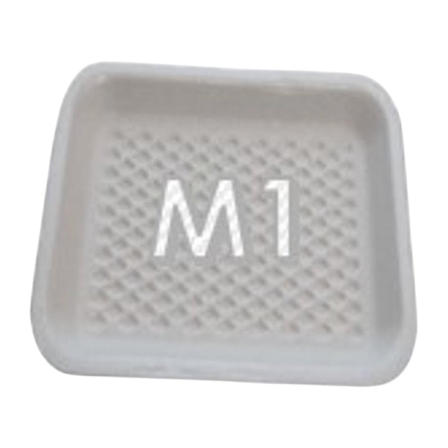 M1 POLYSTYRENE WHITE TRAY 133x133x15mm