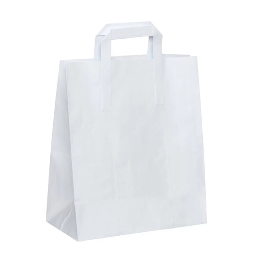 WHITE PAPER CARRIER BAG LARGE